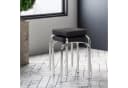 HAKU Sitzhocker 2er Set Schwarz Metall Bild 3