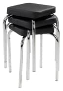 HAKU Sitzhocker 2er Set Schwarz Metall Bild 4