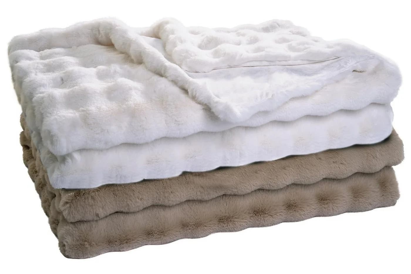 Home4You Wohndecke 150x200 cm Beige Polyester - Bild 4