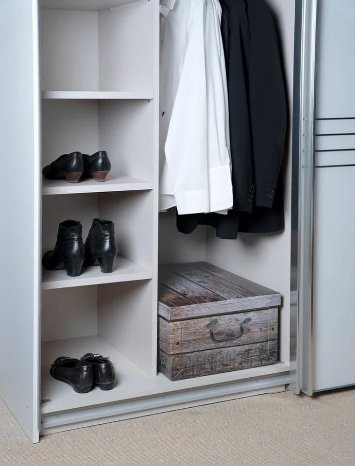 Home4You Aufbewahrungsbox Grau 2er Set mit Deckel