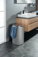 Home4You Wäschetonne Grau 54L mit Deckel Bild 1