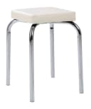 HAKU Sitzhocker Stapelhocker 4er Set Kunstleder Weiß Bild 5