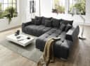 Iwaniccy Ecksofa MUSTANG Dunkelgrau Webstoff mit elektr. Sitztiefenverstellung Bild 1