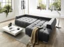Iwaniccy Ecksofa MUSTANG Dunkelgrau Webstoff mit elektr. Sitztiefenverstellung Bild 3