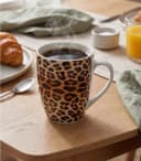 HIT Trading Kaffeetassen Set 6-tlg. Leopardenmuster Keramik Braun/Schwarz Bild 1