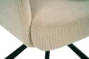 Home4You Polsterstuhl Beige Cordbezug Metallgestell 2er Set 180 Grad Drehbar Bild 5