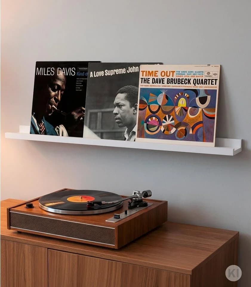 Home4You Wandregal Bilderleiste Weiß Matt PVC MDF