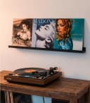 Home4You Wandregal Bilderleiste Schwarz Matt MDF PVC Bild 1