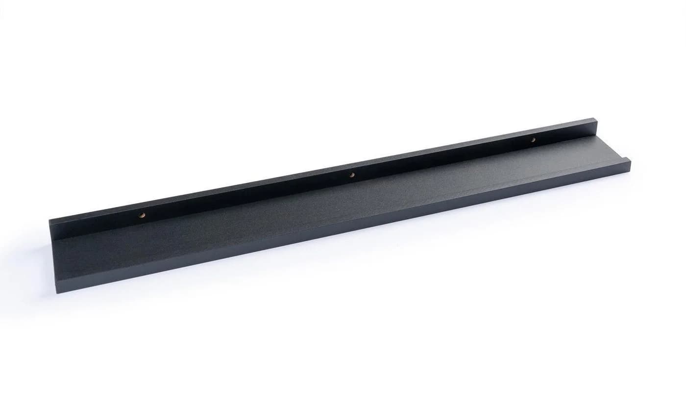 Home4You Wandregal Bilderleiste Schwarz Matt MDF PVC - Bild 2