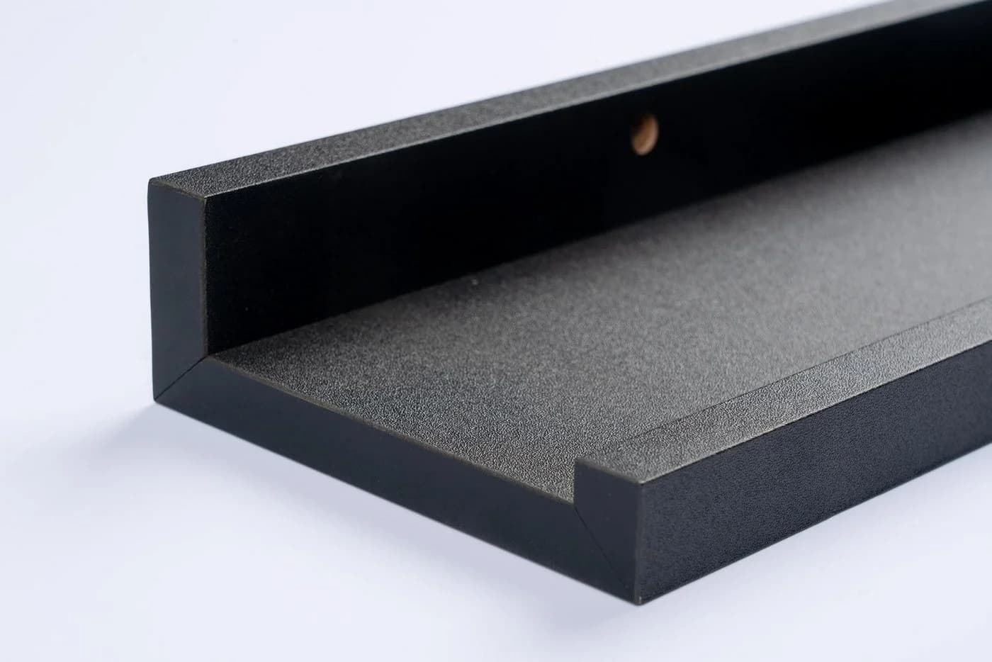 Home4You Wandregal Bilderleiste Schwarz Matt MDF PVC - Bild 3