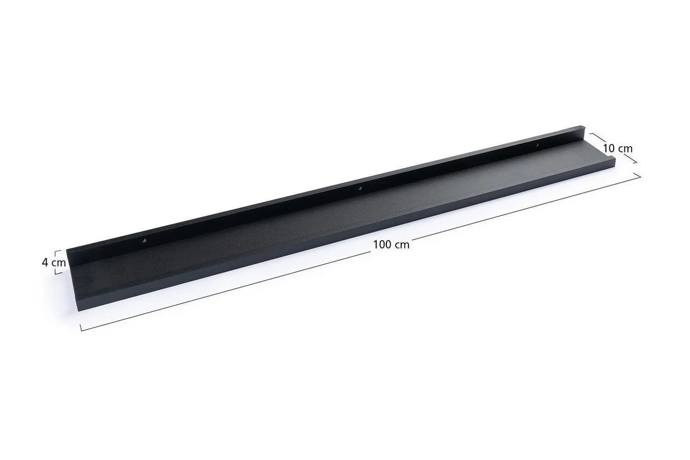 Home4You Wandregal Bilderleiste Schwarz Matt MDF PVC - Bild 4