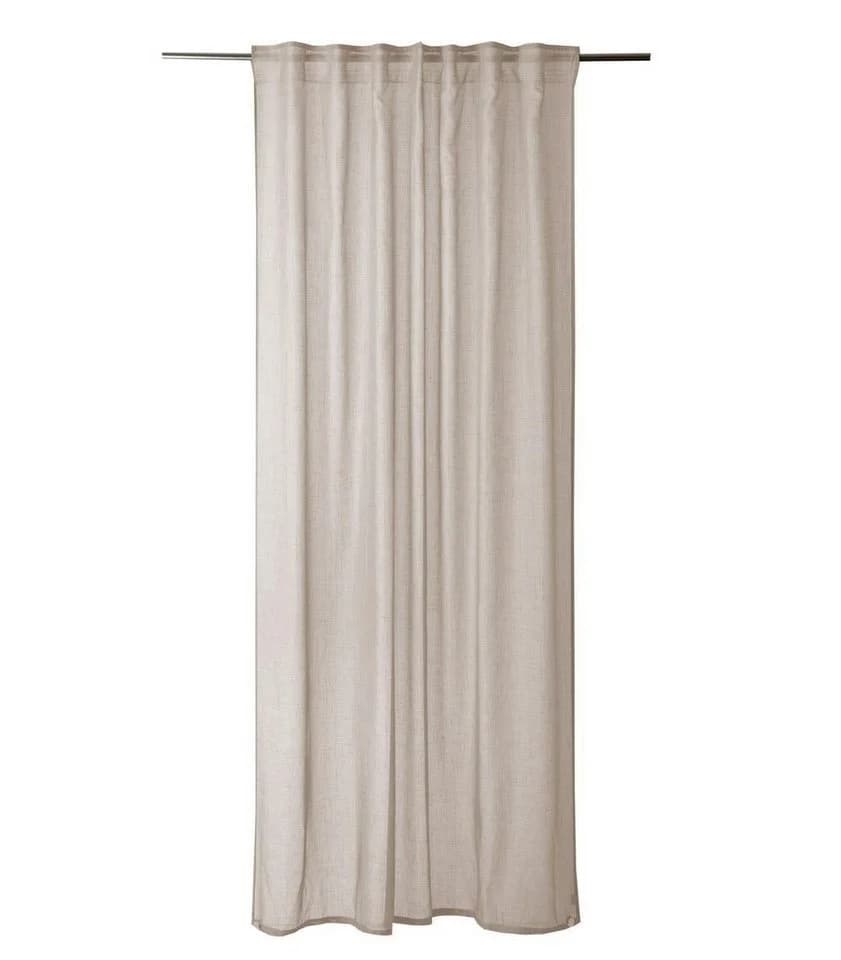 Home4You Vorhang Greige 140x245 cm Polyester Verdeckte Schlaufen - Bild 2
