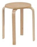 Home4You Hocker Beige Birkenschichtholz Beistelltisch Bild 2