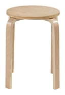 Home4You Hocker Beige Birkenschichtholz Beistelltisch Bild 4