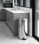 Home4You Treteimer 30L Edelstahl Silbergrau Softclose Bild 1