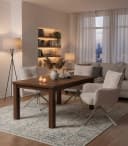 Home4You Polsterstuhl Creme Cordoptik Metallgestell 180 Grad Drehbar Bild 3