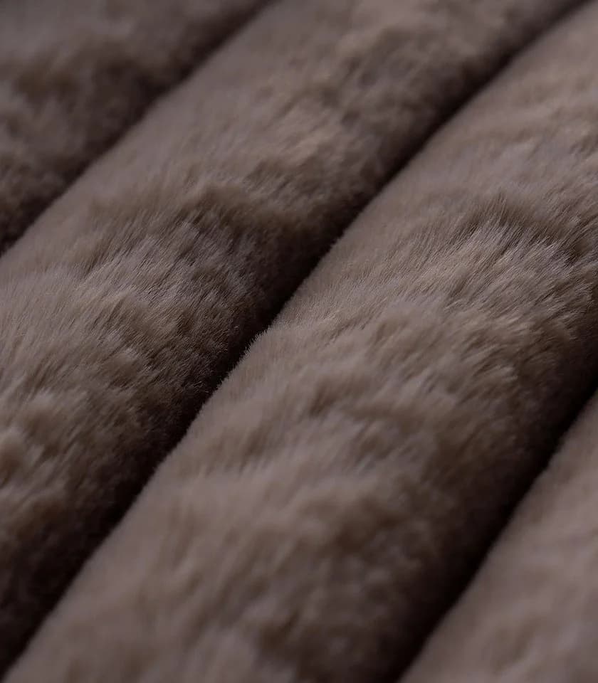 Wohndecke 150 x 200 cm Taupe Polyester Home4You - Bild 3
