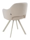 Home4You Polsterstuhl Ecru mit Metallgestell Bild 5
