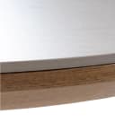 Home4You Ovaler Esstisch Weiß Hellbraun Keramik MDF Bild 3
