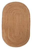 Home4You Ovaler Handwebteppich Jute Braun Bild 2