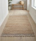 Home4You Handwebteppich Beige Weiß Meliert Quasten Bild 1