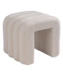 Home4You Polsterhocker Wollweiß Teddystoff Modern Bild 5