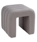 Home4You Polsterhocker Wollweiß Teddystoff Modern Bild 4