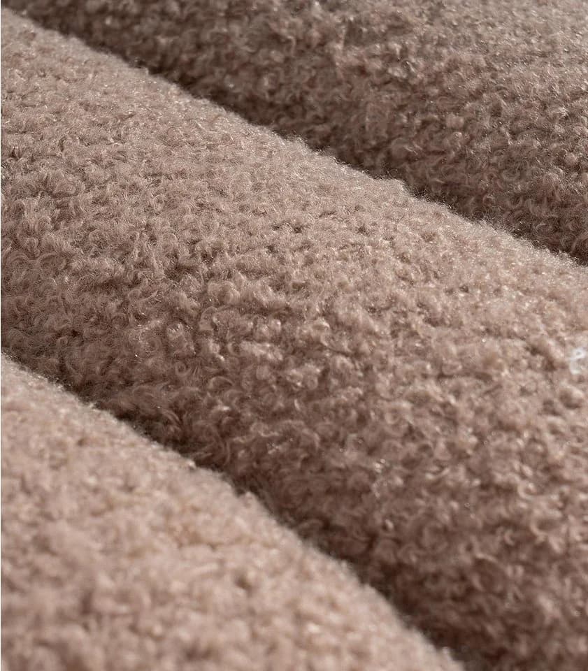 Home4You Polsterhocker Taupe Teddystoff Modern - Bild 3