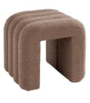 Home4You Polsterhocker Taupe Teddystoff Modern Bild 4
