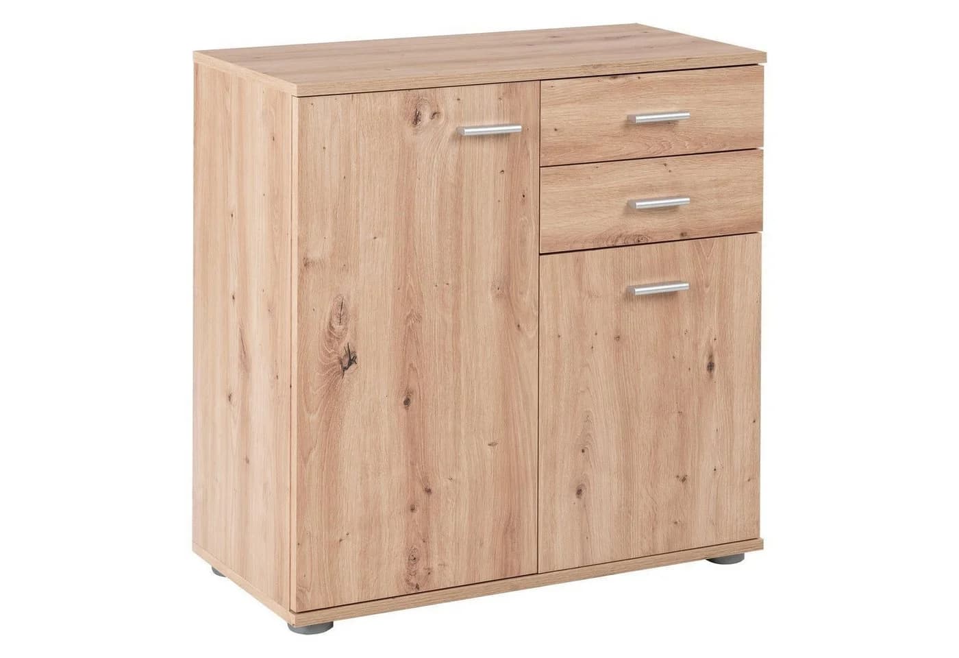 Kommode SOLO Artisan Eiche Dekor 2 Türen 2 Schubladen - Bild 2