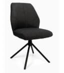 Home4You Polsterstuhl Anthrazit Schwarz 180° drehbar Bild 2