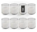 Home4You Stumpenkerzen 8er Set Weiß Glas Bild 2