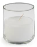Home4You Stumpenkerzen 8er Set Weiß Glas Bild 3