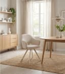 Home4You Armlehnstuhl Polyesterbezug Ecru 4er Set Bild 1