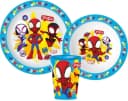 Spiderman Geschirr-Set 3-teilig Bunt Kunststoff für Kinder Bild 2