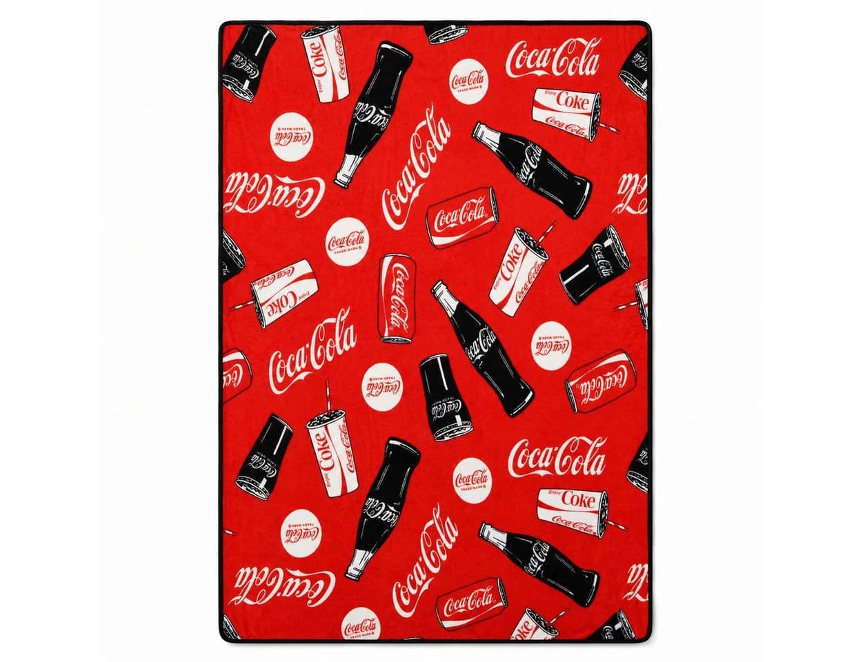 Coca Cola Wohndecke Fleece Retro Design Rot - Bild 2