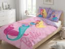 Barbie Kinderbettwäsche 2tlg Meerjungfrau Design 100% Baumwolle Bild 1