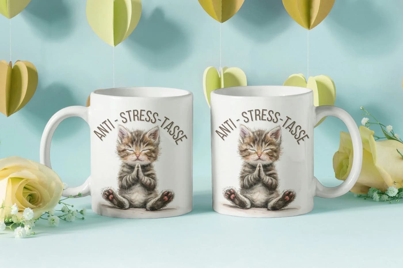 WS-Trend Anti-Stress Tasse Baby Katze Keramik 325 ml