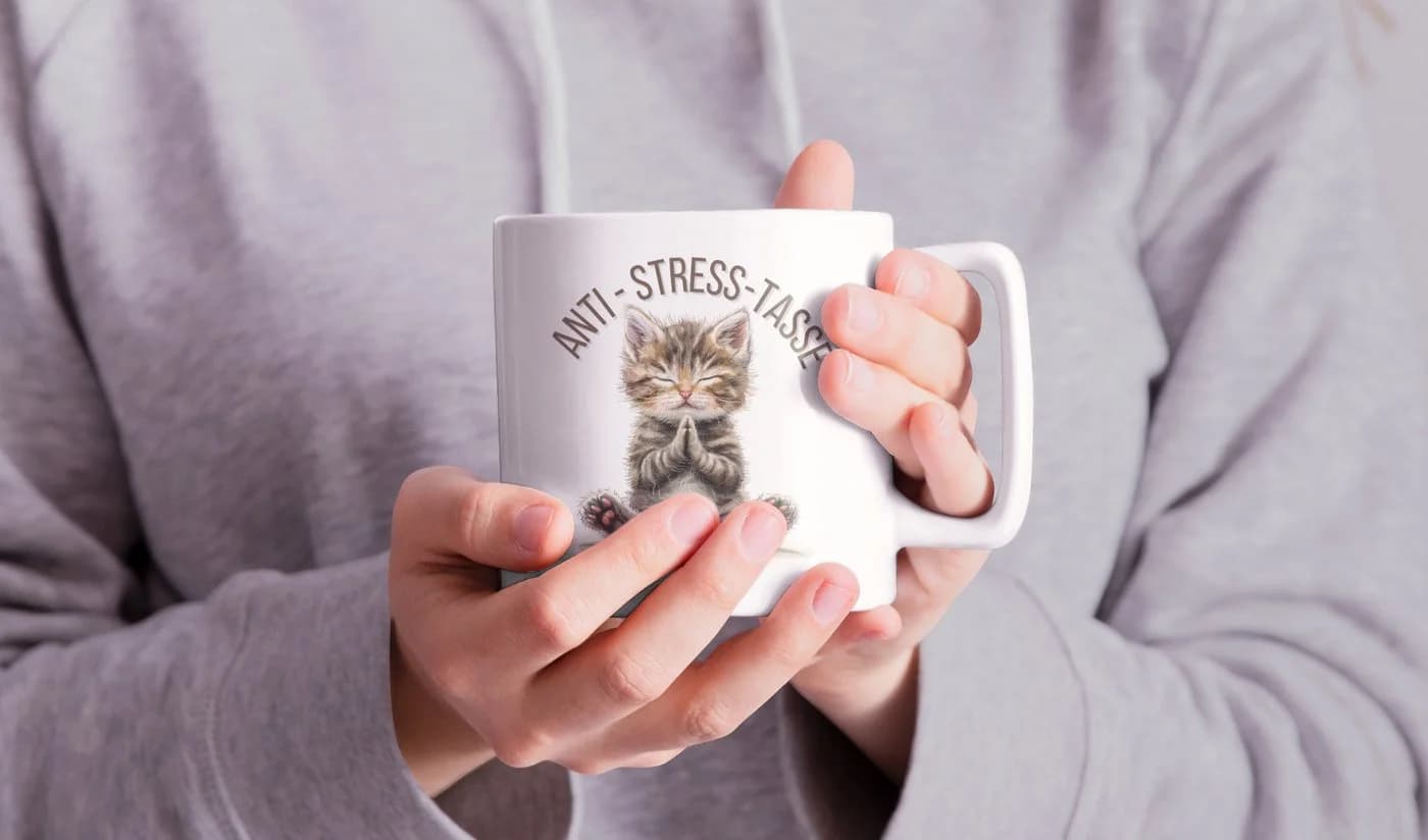 WS-Trend Anti-Stress Tasse Baby Katze Keramik 325 ml - Bild 3