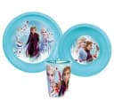 Disney Kindergeschirr-Set Frozen 3-teilig Bunt Kunststoff Bild 2