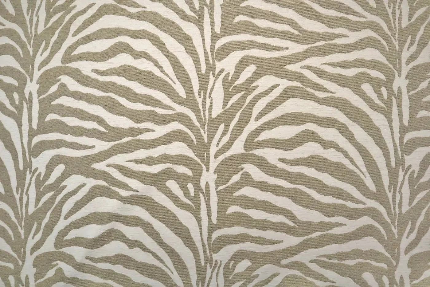 Stofferia Polsterstoff Chenille Zebra Maki Beige Safari Design