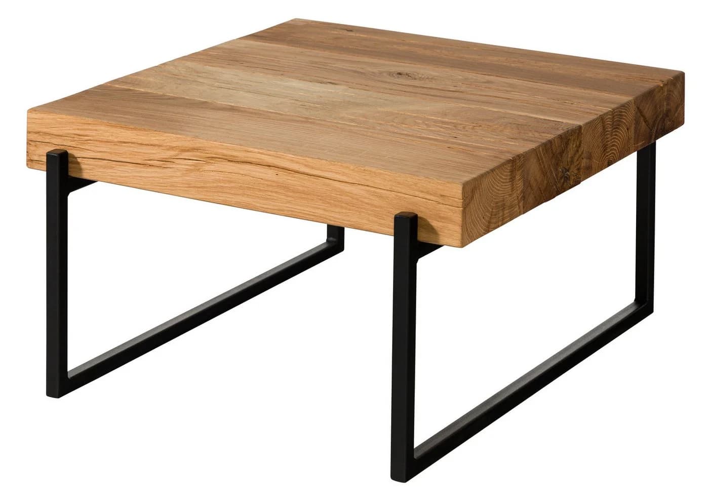 Massivmoebel24 Couchtisch Eiche massiv geölt schwarz Metall - Bild 2