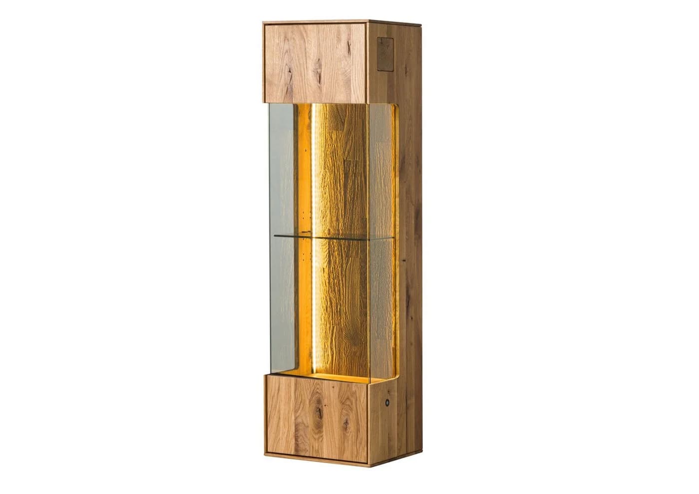 Massivmoebel24 Hängevitrine WIEN Wildeiche Glas LED - Bild 2