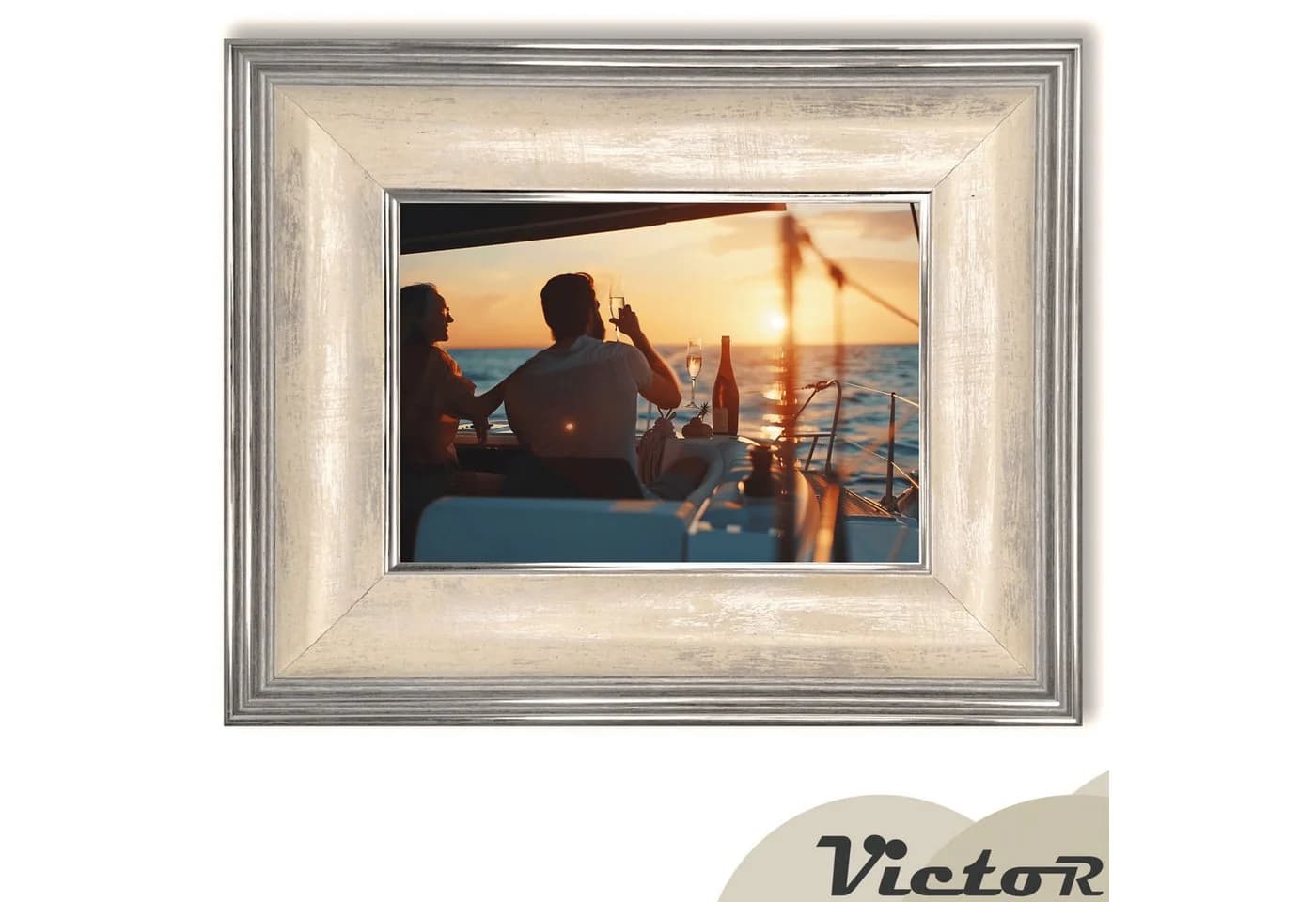 Victor Bilderrahmen Picasso Silber 15x21 cm Barock Shabby Landhausstil - Bild 5