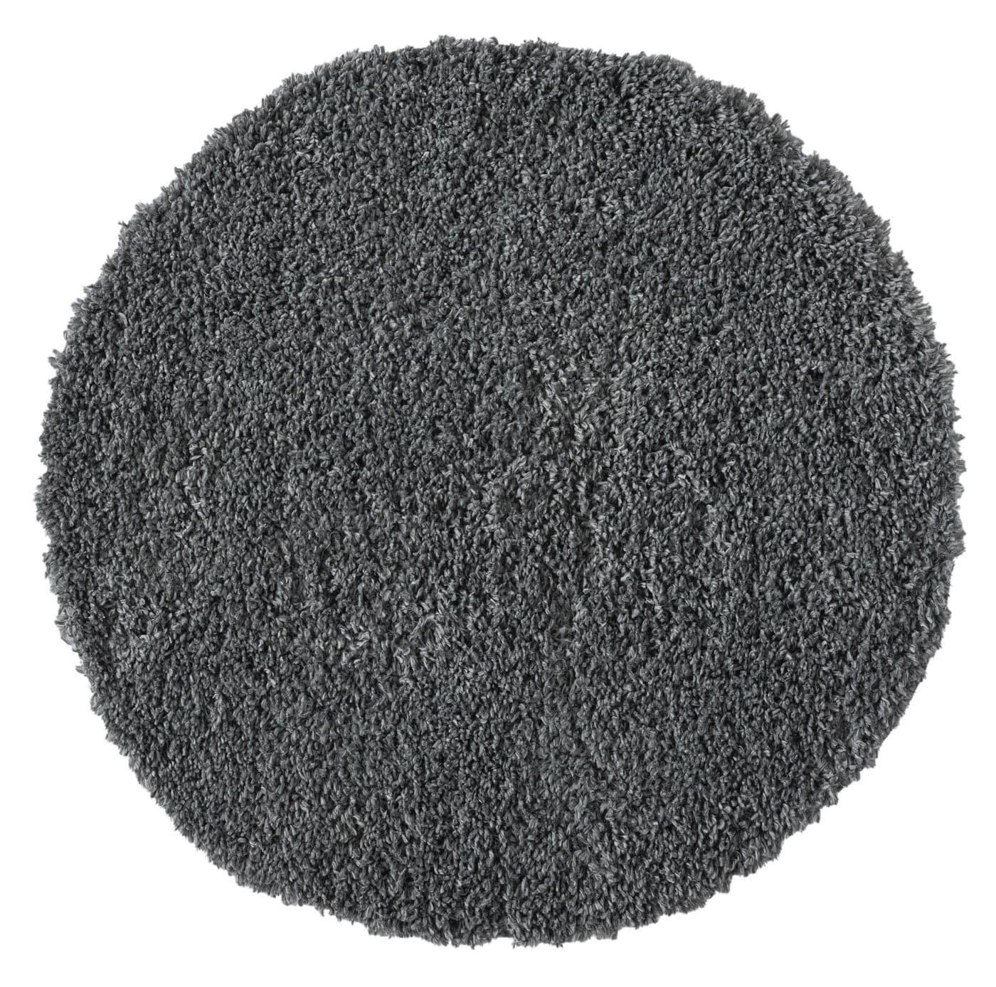 Wohnando Teppich MY-RUG Hochflorteppich Shaggy Star Grau Rund - Bild 2