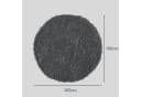 Wohnando Teppich MY-RUG Hochflorteppich Shaggy Star Grau Rund Bild 3