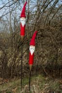 Wohnando Weihnachtsmann Gartenstecker 2er Set Metall Robust Für Draußen Bild 1