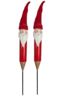 Wohnando Weihnachtsmann Gartenstecker 2er Set Metall Robust Für Draußen Bild 2