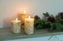 Wohnando LED-Kerze 3er-Set Birke mit Fernbedienung Bild 1