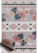 Wohnando Outdoor-Teppich Aurora II Rosa Florales Hoch-Tief-Design Bild 2